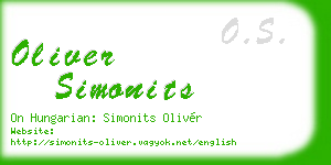 oliver simonits business card